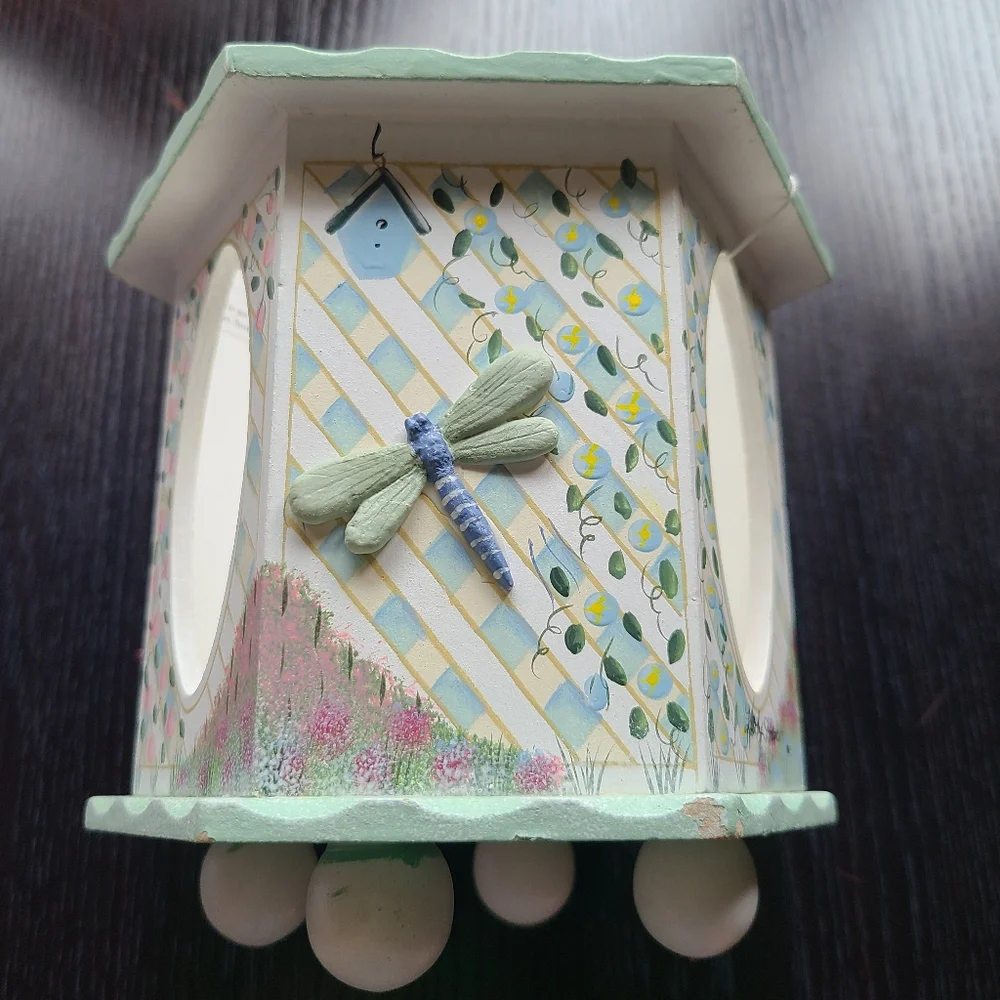 Decorative Candle Holder with Dragonfly Design